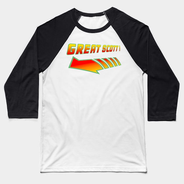 Back to the Future - Great Scott !!! Baseball T-Shirt by Buff Geeks Art